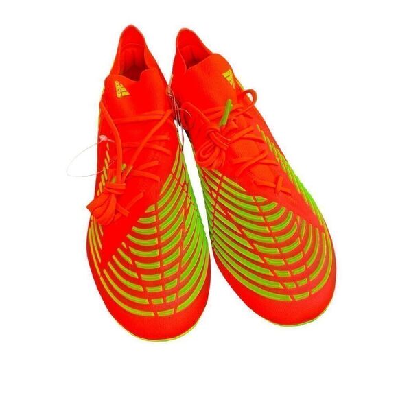 Adidas Predator Edge.1 FG (GW1029) "Solar Red/Green" Men's Soccer Cleats Sz 11.5 - Picture 3 of 9